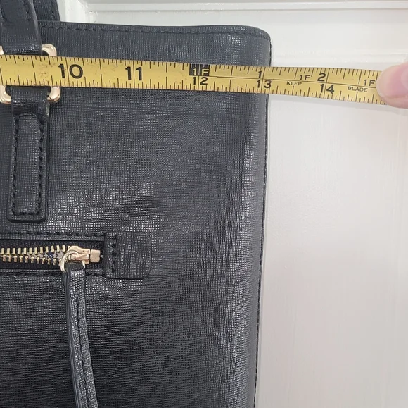 Dooney & Bourke Black Tote with Gold Accents - Picture 5 of 11